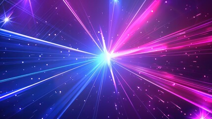 Fototapeta premium Abstract Light Rays Burst with Sparkles