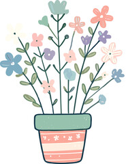 flowers blossom vector bouquet garden decoration illustration vector