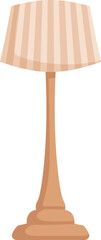 Tall floor lamp standing, bringing a touch of elegance and warmth to any interior design