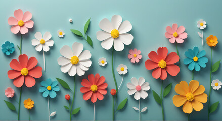 Obraz premium flowers on wooden background