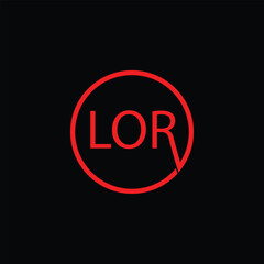 LOR Letter Initial Logo Design Template Vector Illustration