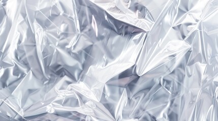 wavy crumpled transparent plastic, background texture