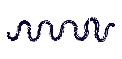 Dry brush mark, pencil squiggle and scribble. Hand drawn vector crayon various line, spiral and doodle. Black rough highlighter, chalk stroke, pencil divider. Curly line.