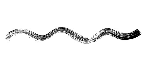 Dry brush mark, pencil squiggle and scribble. Hand drawn vector crayon various line, spiral and doodle. Black rough highlighter, chalk stroke, pencil divider. Curly line.