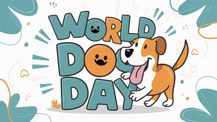Obraz premium World dogs' day modern abstract poster
