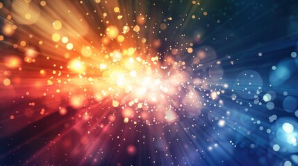 Fototapeta premium Abstract Light Burst with Bokeh Effect