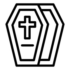 Obraz premium Coffin cross icon