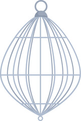 This empty birdcage is hanging with its door open, symbolizing freedom and the opportunity to escape captivity