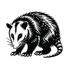 Animal black silhouette vector with white color background