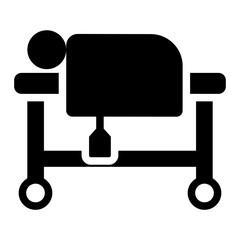Corpse on bed icon
