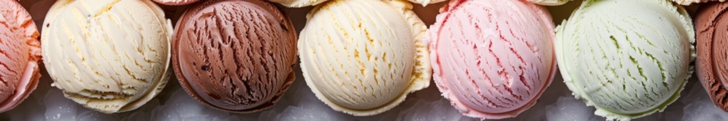 background ice cream close-up top view.