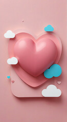 hearts on a pink background