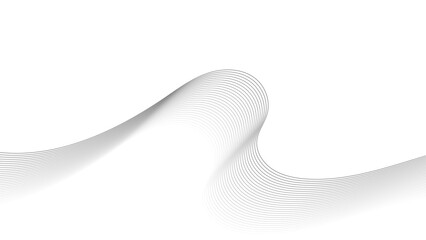 Fototapeta premium Abstract wave element for design. Digital frequency track equalizer. Stylized line art background. Wave with lines created using blend tool. Curved wavy line, smooth stripe.