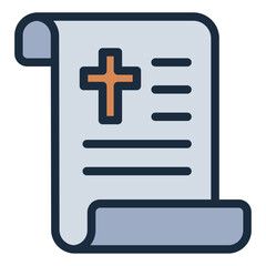 Obraz premium Sermon christian document speech icon