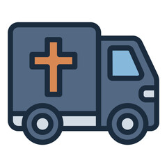Hearse truck vehicle icon