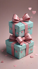 Trendy Pink Abstract Gift Box Background for Events Ideal for Birthdays Anniversaries and Weddings – High-Quality Design for Invitations and Party Decorations
