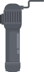 Modern water filter is purifying tap water for drinking, ensuring clean and safe hydration