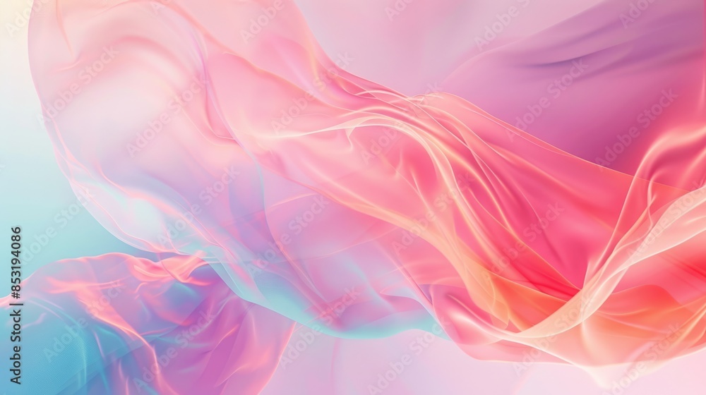 Poster a beautiful abstract screensaver image with gradient soft tone colors aig51a.