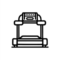 Simple treadmill Vector with Minimalist and modern design