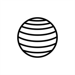 Simple yoga ball Vector with Minimalist and modern design