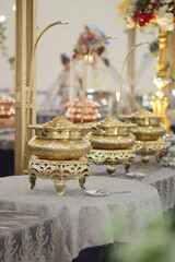 decorations for buffet places in Indonesia at receptions