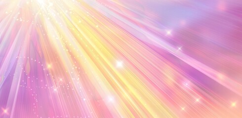 A soft gradient background with rays of light, pastel colors, pink, purple and yellow, for presentation on the theme about energy healing and meditation