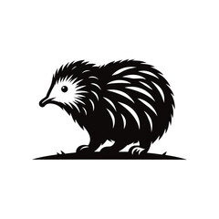 Animal black silhouette vector with white color background