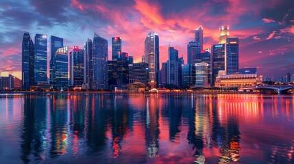 country skyline at night