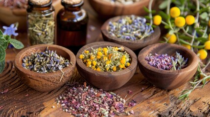Herbal Treatment with Aromatherapy Essential Oils for Smell Therapy