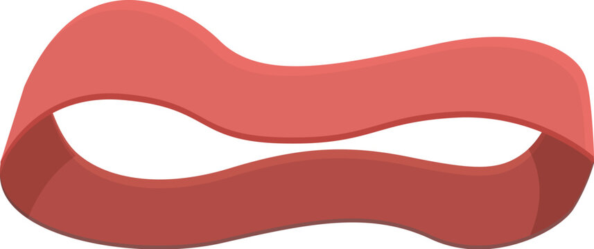Red elastic fitness band for resistance training, helping athletes of all levels improve their strength and flexibility