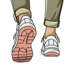 Illustration Of Shoes Look From Back