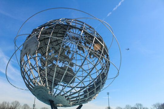 03/15/2022, New York, Unisphere Sculpture in Flushing Meadows-Corona Park, Queens, New York