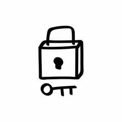 lock key padlock security icon