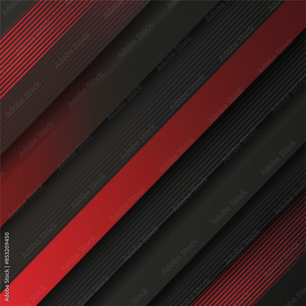 Poster a sophisticated abstract background with diagonal metallic-like red and black lines. the design feat