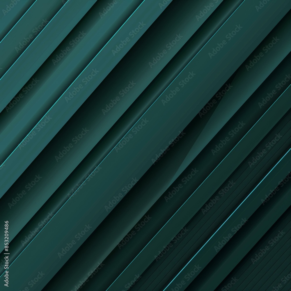Poster this image features a dark teal background with diagonal stripes of dark green. the pattern has a sl