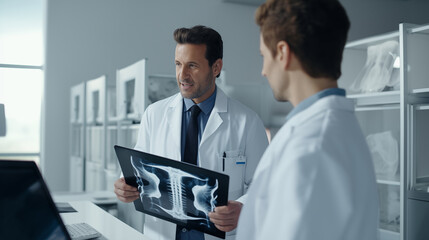 Doctors looking x-ray