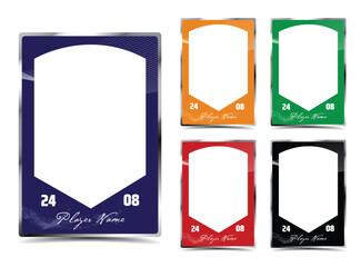 Hockey player trading card frame border template design