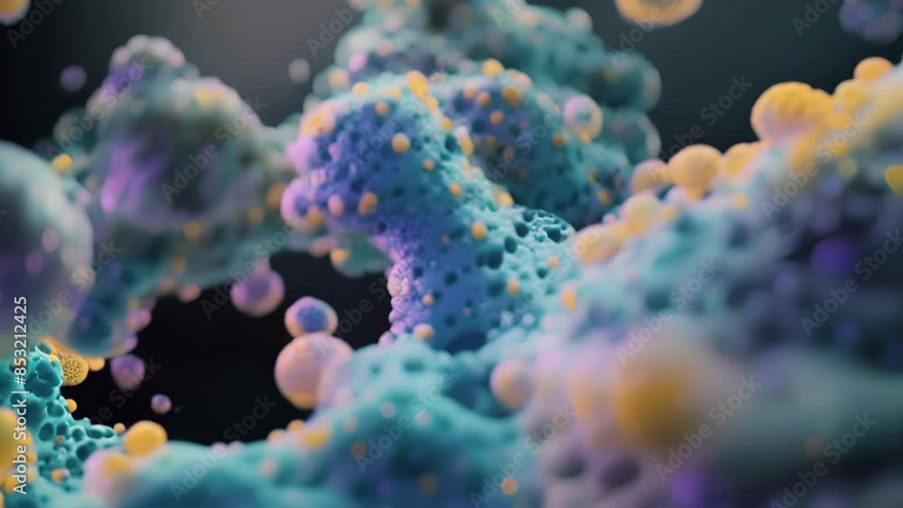 Aufkleber a closeup animation of a nuclear pore complex highlighting its various components and their roles in
