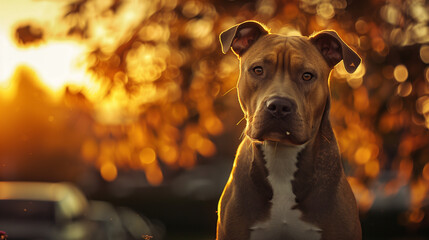 portrait of a pitbull dog