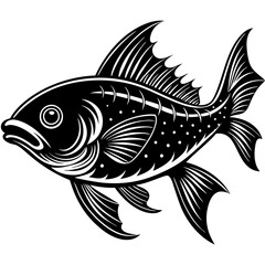 black and white fish