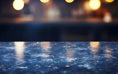 Modern empty dark marble table top or kitchen island on a minimalist, sleek design aesthetic.