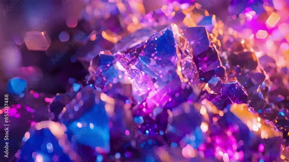 Poster sparkling crystals the surface of this fluorescent mineral is covered in tiny sparkling crystals tha