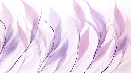 Soft Lilac Mosses - Boho, Purple, Lilac, Lavender, Colors, Vector Art, Nature Graphic, Leaves, Light Colors, Cartoon Art, Abstract