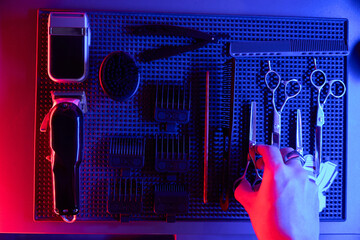 Vivid demonstration of professional hair styling tools