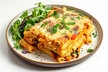 Provolone Crowned Caponata Pasta Bake