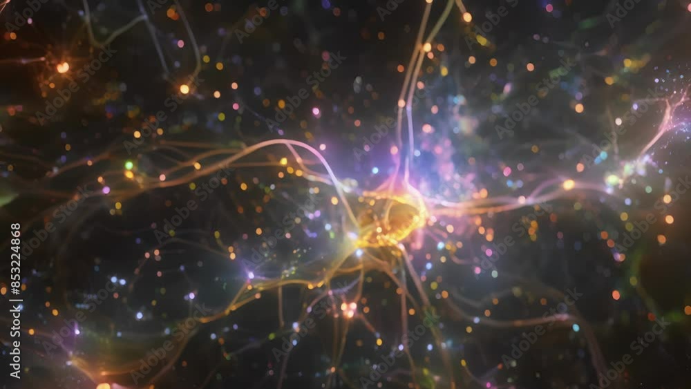 Poster a neuron with a multitude of synaptic receptors illustrating its ability to integrate a wide range o