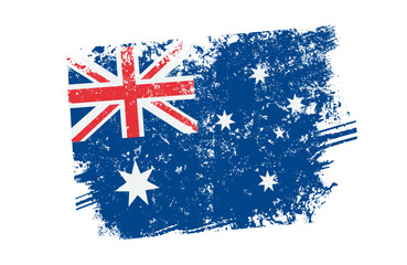 australia,  flag with grunge effect - vector illustration  © KR Studio