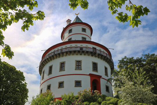Humprecht hunting castle in Sobotka, Czech Republic, with an atypical elliptical ground plan