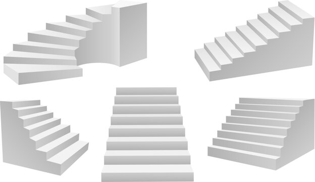 Interior white stairs