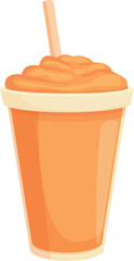 Refreshing apricot smoothie topped with whipped cream and a straw, perfect for a quick and healthy snack